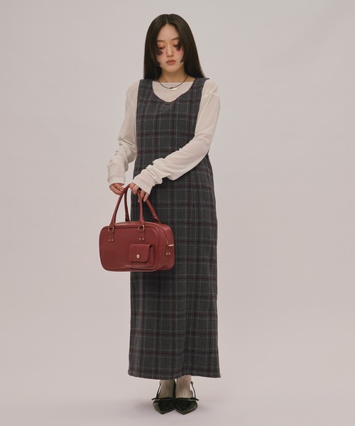 loin nuit(ロワンニュイ)の「velours long sleeve tops / ベロアロングスリーブトップス(Tシャツ/カットソー・レディース・アイボリー/ブルーグレー/ピンク/カーキ/ブラック・FREE)」の18枚目の写真