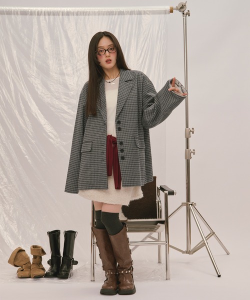 loin nuit(ロワンニュイ)の「velours long sleeve tops / ベロアロングスリーブトップス(Tシャツ/カットソー・レディース・アイボリー/ブルーグレー/ピンク/カーキ/ブラック・FREE)」の13枚目の写真