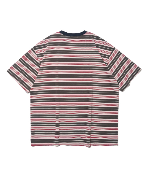 TAILOR STUDIO(テーラースタジオ)の「オールデイマルチストライプ半袖Tシャツ(チャコール)(Tシャツ/カットソー・レディース・その他・FREE)」の2枚目の写真