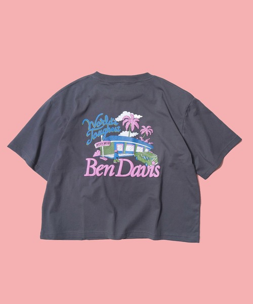 BEN DAVIS(ベンデイビス)の「《BEN DAVIS》LADIES TEE/ベンデイビス レディースTシャツ ショート丈 短め丈 抗菌防臭(Tシャツ/カットソー・レディース・ホワイト/チャコールグレー・MEDIUM/LARGE)」の13枚目の写真