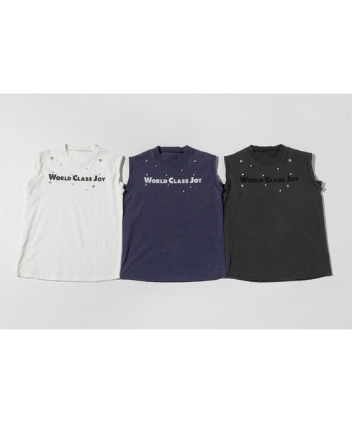 WCJ(ダブルシージェイ)の「ビジューノースリーブTEE(Tシャツ/カットソー・レディース・ブラック/ネイビー/ホワイト・FREE)」の14枚目の写真