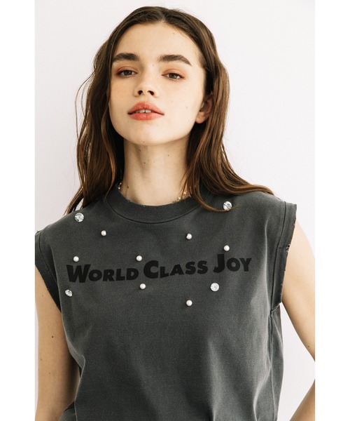 WCJ(ダブルシージェイ)の「ビジューノースリーブTEE(Tシャツ/カットソー・レディース・ブラック/ネイビー/ホワイト・FREE)」の17枚目の写真