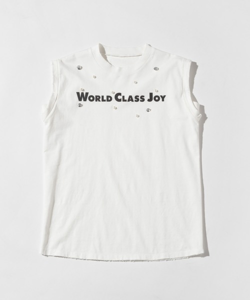 WCJ(ダブルシージェイ)の「ビジューノースリーブTEE(Tシャツ/カットソー・レディース・ブラック/ネイビー/ホワイト・FREE)」の6枚目の写真