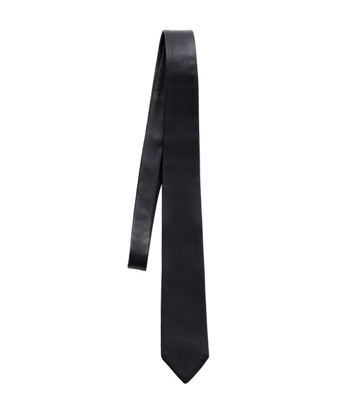 JOHN LAWRENCE SULLIVAN(ジョンローレンスサリバン)の「LEATHER NECK TIE(ネクタイ・メンズ・ブラック・ONE SIZE)」の1枚目の写真