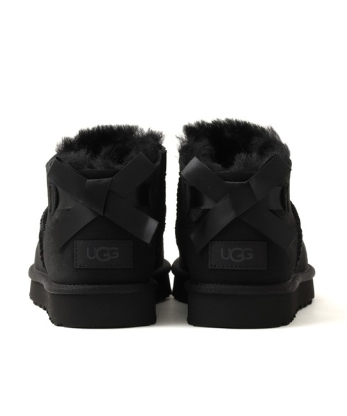 UGG(アグ)の「UGG W ULTRA MINI BAILEY BOW / アグ ウルトラ ミニ ベイリー ボウ(ブーツ・レディース・ブラック・25.0cm/24.0cm/23.0cm/22.0cm)」の2枚目の写真
