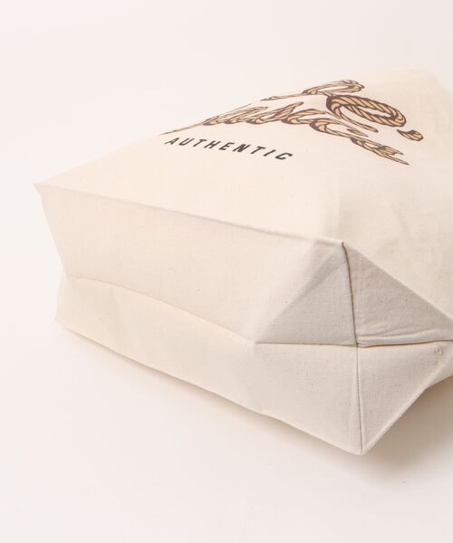 Ol' Basics(オールベーシックス)の「Ol' Basics(オール・ベーシックス) トートバッグ キャンバス ロープロゴ プリント 鞄 BAG アメカジ メンズ レディース ユニセックス MLサイズ(トートバッグ・レディース・ナチュラル・FREE)」の4枚目の写真