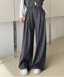 ラップデザインタックワイドスラックス