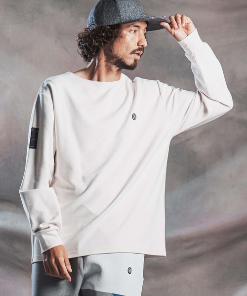 ANGENEHM（アンゲネーム）の「mlt5801-Smooth Jersey Narrow Boat-Neck Long Sleeve T-shirt ロングスリーブTシャツ(AG07-001acg)（Tシャツ/カットソー・メンズ・オフホワイト/ミント/ブラック/ミックスグレー/ワイン・S/M/L）」の22枚目の写真