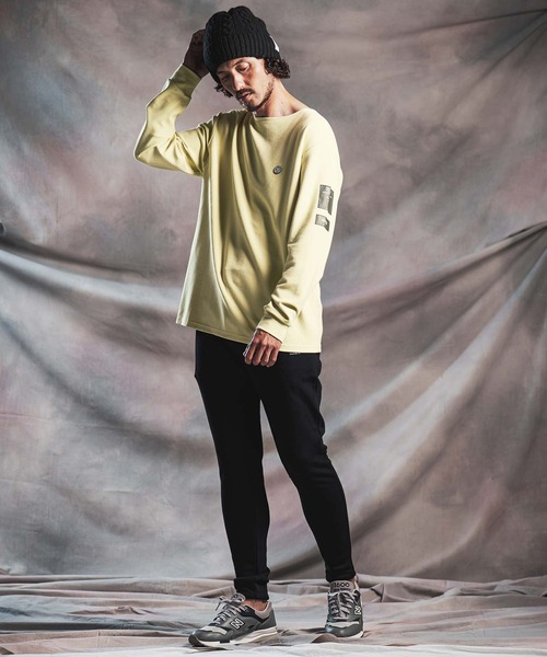 ANGENEHM（アンゲネーム）の「mlt5801-Smooth Jersey Narrow Boat-Neck Long Sleeve T-shirt ロングスリーブTシャツ(AG07-001acg)（Tシャツ/カットソー・メンズ・オフホワイト/ミント/ブラック/ミックスグレー/ワイン・S/M/L）」の15枚目の写真