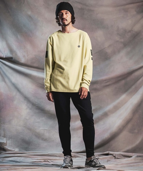 ANGENEHM（アンゲネーム）の「mlt5801-Smooth Jersey Narrow Boat-Neck Long Sleeve T-shirt ロングスリーブTシャツ(AG07-001acg)（Tシャツ/カットソー・メンズ・オフホワイト/ミント/ブラック/ミックスグレー/ワイン・S/M/L）」の16枚目の写真