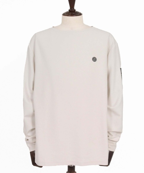 ANGENEHM（アンゲネーム）の「mlt5801-Smooth Jersey Narrow Boat-Neck Long Sleeve T-shirt ロングスリーブTシャツ(AG07-001acg)（Tシャツ/カットソー・メンズ・オフホワイト/ミント/ブラック/ミックスグレー/ワイン・S/M/L）」の18枚目の写真