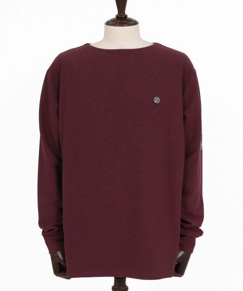 ANGENEHM（アンゲネーム）の「mlt5801-Smooth Jersey Narrow Boat-Neck Long Sleeve T-shirt ロングスリーブTシャツ(AG07-001acg)（Tシャツ/カットソー・メンズ・オフホワイト/ミント/ブラック/ミックスグレー/ワイン・S/M/L）」の19枚目の写真