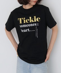 【HER CLOSET】 箔ロゴプリントTシャツ FOIL LOGO PRINT T-SHIRT