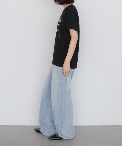 HER CLOSET(ハークローゼット)の「【HER CLOSET】 箔ロゴプリントTシャツ FOIL LOGO PRINT T-SHIRT(Tシャツ/カットソー・レディース・オフホワイト/ブラック・L/M/S)」の13枚目の写真