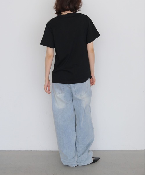 HER CLOSET(ハークローゼット)の「【HER CLOSET】 箔ロゴプリントTシャツ FOIL LOGO PRINT T-SHIRT(Tシャツ/カットソー・レディース・オフホワイト/ブラック・L/M/S)」の14枚目の写真