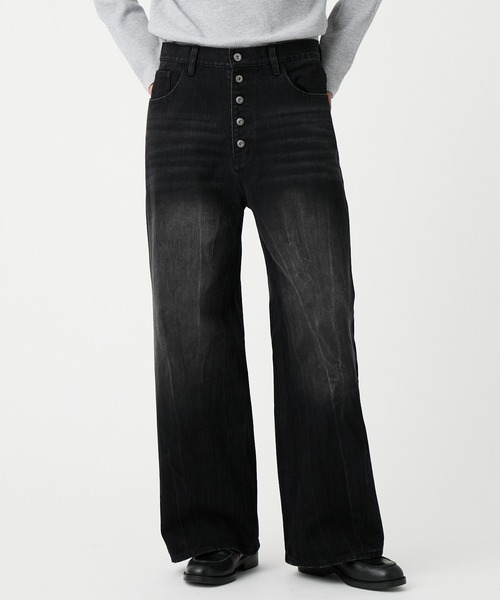 EVOLVERA(エボルヴェラー)の「Vintage Button-Fry Semi-Flare Denim Pants / ヴィンテージ ボタンフライ セミフレアデニムパンツ(デニムパンツ・メンズ・ブルー/ブラック・M/L)」の21枚目の写真