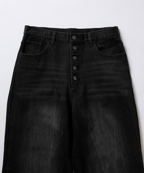 EVOLVERA(エボルヴェラー)の「Vintage Button-Fry Semi-Flare Denim Pants / ヴィンテージ ボタンフライ セミフレアデニムパンツ(デニムパンツ・メンズ・ブルー/ブラック・M/L)」の11枚目の写真