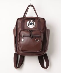 CV RETRO PU LEATHER SCHOOL BACKPACK S