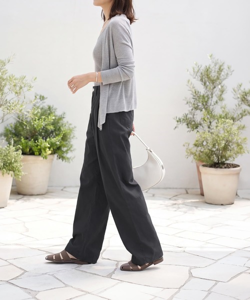 STYLE DELI（スタイルデリ）の「こなれた洗い加工タック入りコットンパンツ（その他パンツ・レディース・ブラック/ブラウン・FREE）」の18枚目の写真