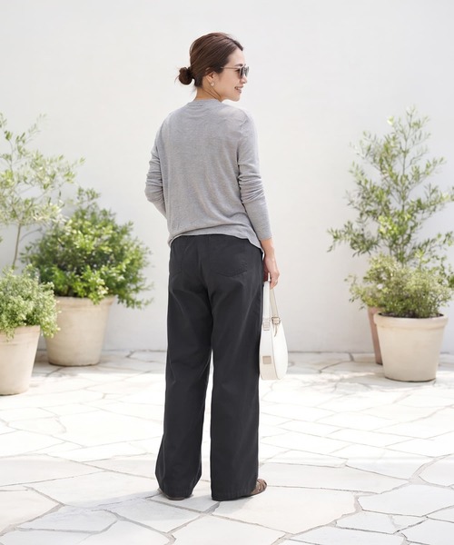 STYLE DELI（スタイルデリ）の「こなれた洗い加工タック入りコットンパンツ（その他パンツ・レディース・ブラック/ブラウン・FREE）」の19枚目の写真