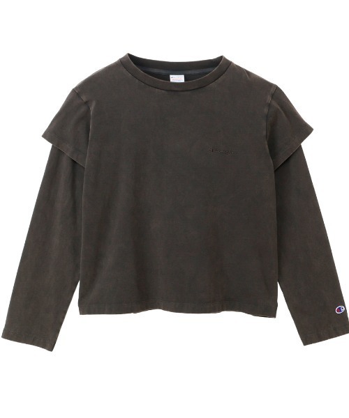 Champion（チャンピオン）の「チャンピオン Champion LONG SLEEVE T-SHIRT（Tシャツ/カットソー・レディース・ダークグレー/ブルー/ダークブラウン・M/L）」の2枚目の写真
