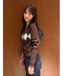 アーガイルアンサンブルニット