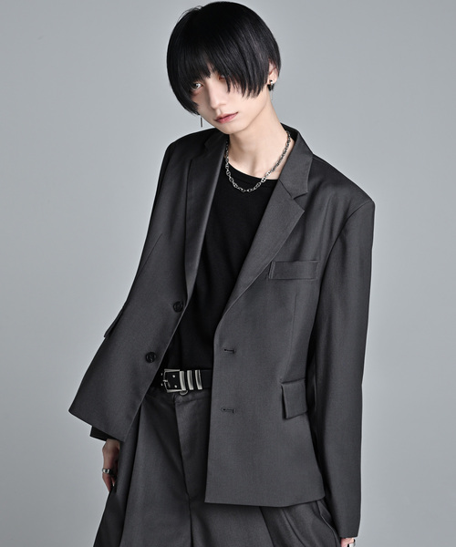 ADRER(アドラー)の「TR single breasted tailored jacket / TR シングルブレスト テーラードジャケット(テーラードジャケット・メンズ・チャコールグレー/ブラック・XS/S/M/L)」の2枚目の写真