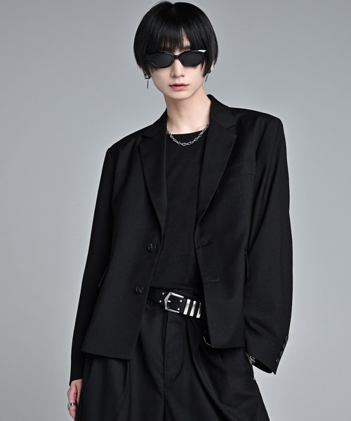 ADRER(アドラー)の「TR single breasted tailored jacket / TR シングルブレスト テーラードジャケット(テーラードジャケット・メンズ・チャコールグレー/ブラック・XS/S/M/L)」の1枚目の写真