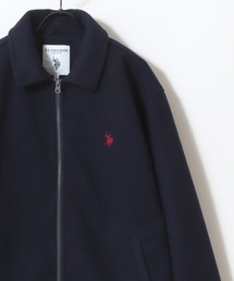 U.S. POLO ASSN./ユーエスポロアッスン Melton Zip Blouson/オーバーサイズ メルトン ジップブルゾン/ハリントンジャケット/レディース メンズ