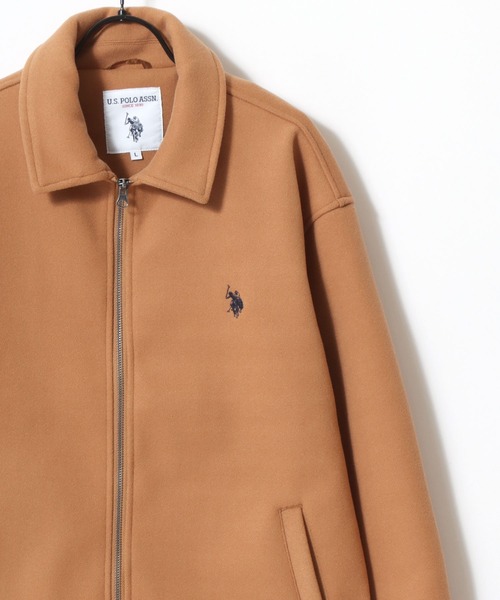 U.S. POLO ASSN.（ユーエスポロアッスン）の「U.S. POLO ASSN./ユーエスポロアッスン Melton Zip Blouson/オーバーサイズ メルトン ジップブルゾン/ハリントンジャケット/レディース メンズ（ブルゾン・メンズ・ネイビー/キャメル/チャコールグレー/アイボリー/ブラック・L/M/LL）」の5枚目の写真