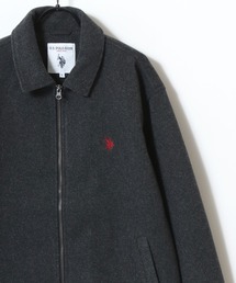 U.S. POLO ASSN./ユーエスポロアッスン Melton Zip Blouson/オーバーサイズ メルトン ジップブルゾン/ハリントンジャケット/レディース メンズ