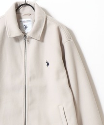 U.S. POLO ASSN./ユーエスポロアッスン Melton Zip Blouson/オーバーサイズ メルトン ジップブルゾン/ハリントンジャケット/レディース メンズ