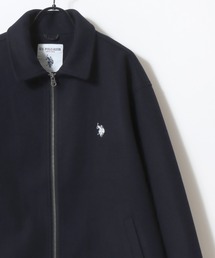 U.S. POLO ASSN./ユーエスポロアッスン Melton Zip Blouson/オーバーサイズ メルトン ジップブルゾン/ハリントンジャケット/レディース メンズ