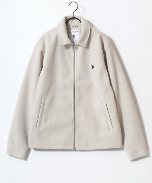 U.S. POLO ASSN.（ユーエスポロアッスン）の「U.S. POLO ASSN./ユーエスポロアッスン Melton Zip Blouson/オーバーサイズ メルトン ジップブルゾン/ハリントンジャケット/レディース メンズ（ブルゾン・メンズ・ネイビー/キャメル/チャコールグレー/アイボリー/ブラック・L/M/LL）」の6枚目の写真