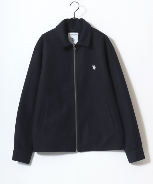 U.S. POLO ASSN.（ユーエスポロアッスン）の「U.S. POLO ASSN./ユーエスポロアッスン Melton Zip Blouson/オーバーサイズ メルトン ジップブルゾン/ハリントンジャケット/レディース メンズ（ブルゾン・メンズ・ネイビー/キャメル/チャコールグレー/アイボリー/ブラック・L/M/LL）」の8枚目の写真