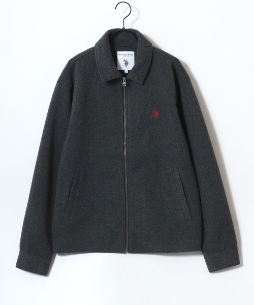 U.S. POLO ASSN.（ユーエスポロアッスン）の「U.S. POLO ASSN./ユーエスポロアッスン Melton Zip Blouson/オーバーサイズ メルトン ジップブルゾン/ハリントンジャケット/レディース メンズ（ブルゾン・メンズ・ネイビー/キャメル/チャコールグレー/アイボリー/ブラック・L/M/LL）」の10枚目の写真