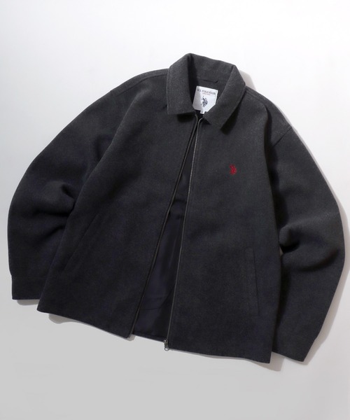 U.S. POLO ASSN.（ユーエスポロアッスン）の「U.S. POLO ASSN./ユーエスポロアッスン Melton Zip Blouson/オーバーサイズ メルトン ジップブルゾン/ハリントンジャケット/レディース メンズ（ブルゾン・メンズ・ネイビー/キャメル/チャコールグレー/アイボリー/ブラック・L/M/LL）」の22枚目の写真