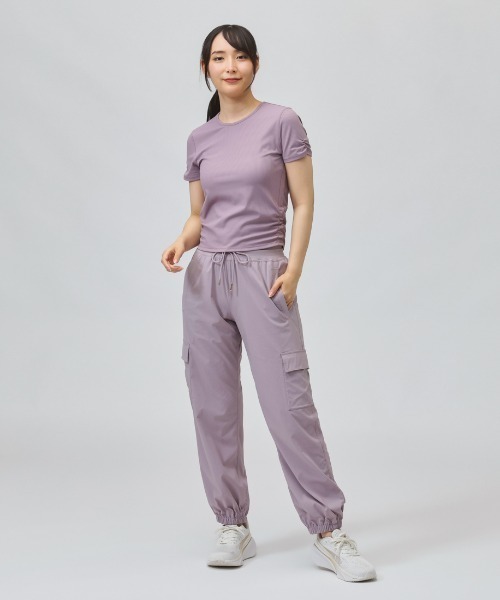 TIGORA（ティゴラ）の「ティゴラ TIGORA ワイドカーゴパンツ（カーゴパンツ・レディース・グリーン/ライラック・L/M/S）」の5枚目の写真