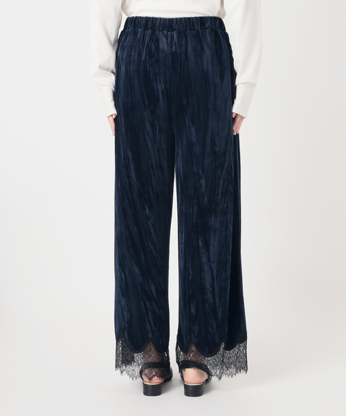 SLOBE IENA(スローブイエナ)の「ベロアヘムレースパンツ(その他パンツ・レディース・カーキ/ネイビー・36/38)」の16枚目の写真