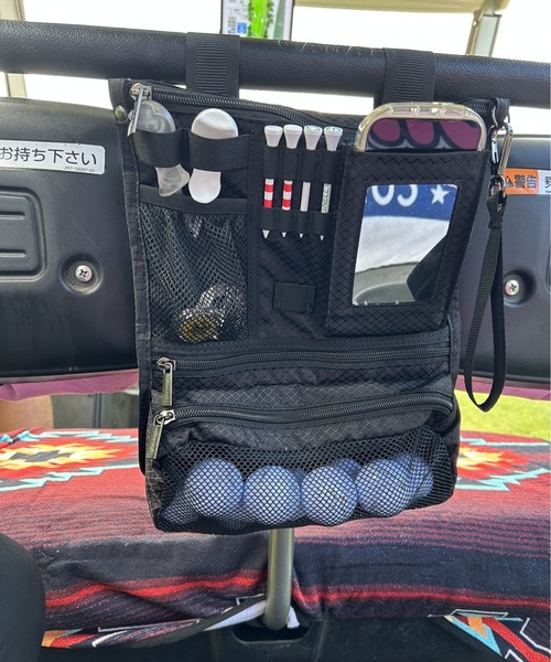 COMON GOLF(コモンゴルフ)の「カートにサッと付けられて 便利に使える カートバッグ(エコバッグ/サブバッグ・メンズ・ブルー/ブラック・FREE)」の7枚目の写真