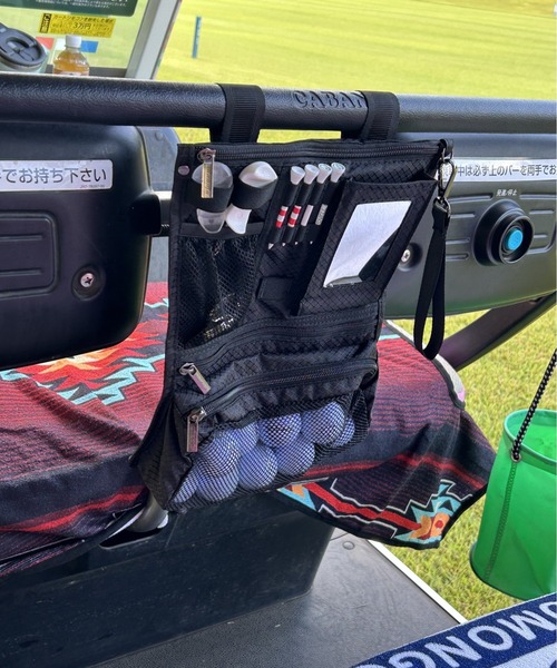 COMON GOLF(コモンゴルフ)の「カートにサッと付けられて 便利に使える カートバッグ(エコバッグ/サブバッグ・メンズ・ブルー/ブラック・FREE)」の5枚目の写真