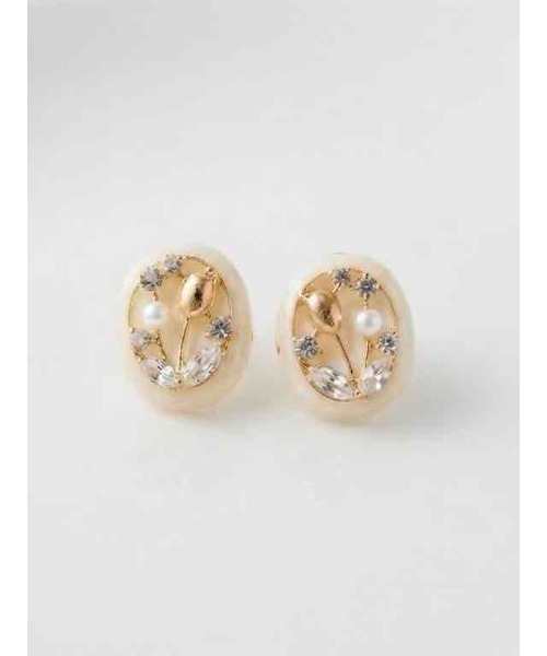 tone(トーン)の「【88eighty-eight】キラキラビジューアンティークチューリップピアス【import】(MA)(ピアス(両耳用)・レディース・ゴールド・FREE)」の1枚目の写真