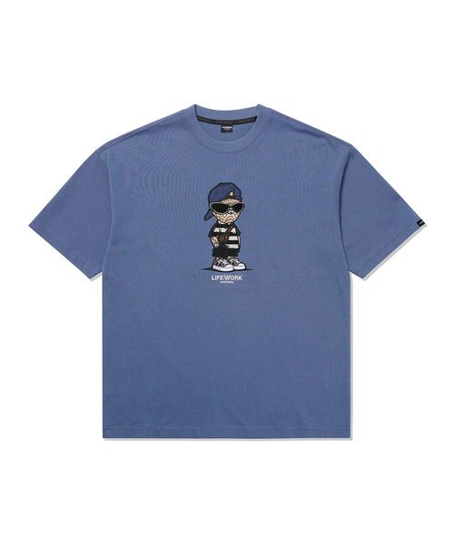 LIFE WORK(ライフワーク)の「共用) ストリートスナップバックヒップドッグ半袖Tシャツ(Tシャツ/カットソー・メンズ・ホワイト/ブラック/ブルー・SMALL/MEDIUM/LARGE)」の3枚目の写真