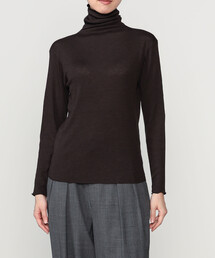 TICCA | ウールシルク ボトルネックプルオーバー WOMEN