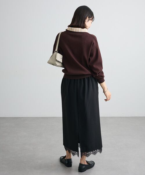 Green Parks(グリーンパークス)の「シャツ衿付きニットプルオーバー(ニット/セーター・レディース・レッド/杢グレー/ダークネイビー/ブラウン・FREE)」の7枚目の写真