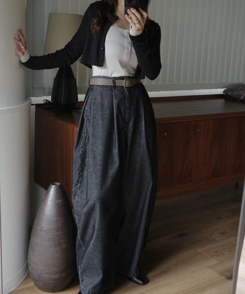WILLFULLY(ウィルフリー)の「bicolor layered warm touch tops(Tシャツ/カットソー・レディース・ボルドー/チャコール/ブラック・FREE)」の5枚目の写真