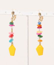 atelier*mio/ポリマークレイ × カラフルシェル costume jewelry イヤリング