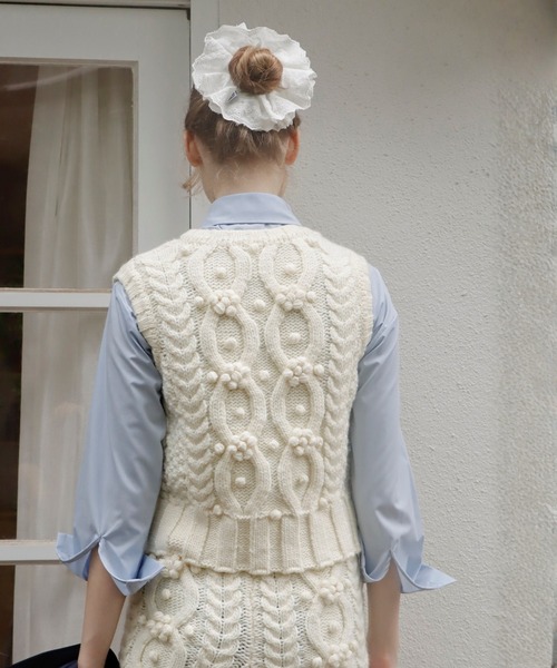 mieya mieya(ミーヤミーヤ)の「【mieya mieya】BUTTER WHIP KNIT PT/バターホイップニットパンツ(その他パンツ・レディース・ブラウン/ホワイト/チャコールグレー・FREE)」の5枚目の写真