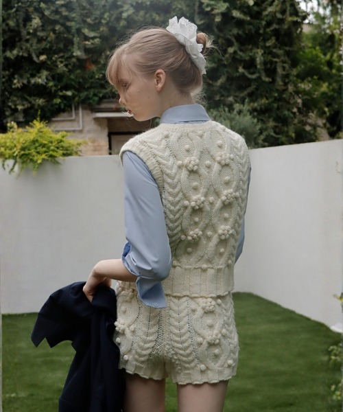mieya mieya(ミーヤミーヤ)の「【mieya mieya】BUTTER WHIP KNIT PT/バターホイップニットパンツ(その他パンツ・レディース・ブラウン/ホワイト/チャコールグレー・FREE)」の10枚目の写真