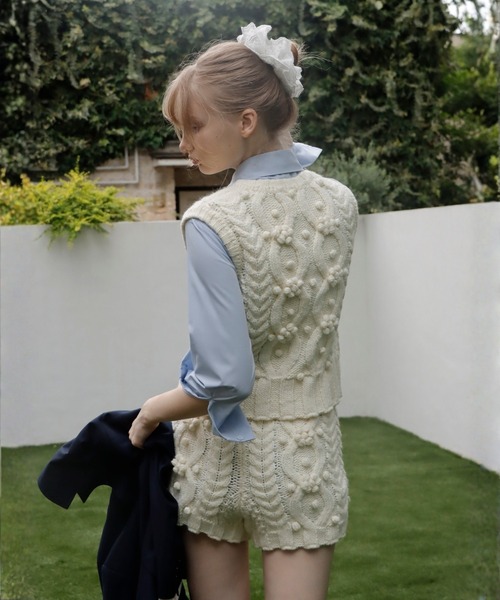 mieya mieya(ミーヤミーヤ)の「【mieya mieya】BUTTER WHIP KNIT PT/バターホイップニットパンツ(その他パンツ・レディース・ブラウン/ホワイト/チャコールグレー・FREE)」の11枚目の写真